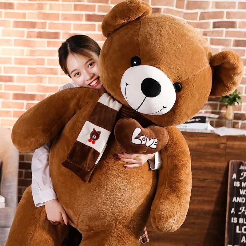 Ours en Peluche avec Écharpe – Jouet Doux pour Enfants, Bébés & Cadeaux