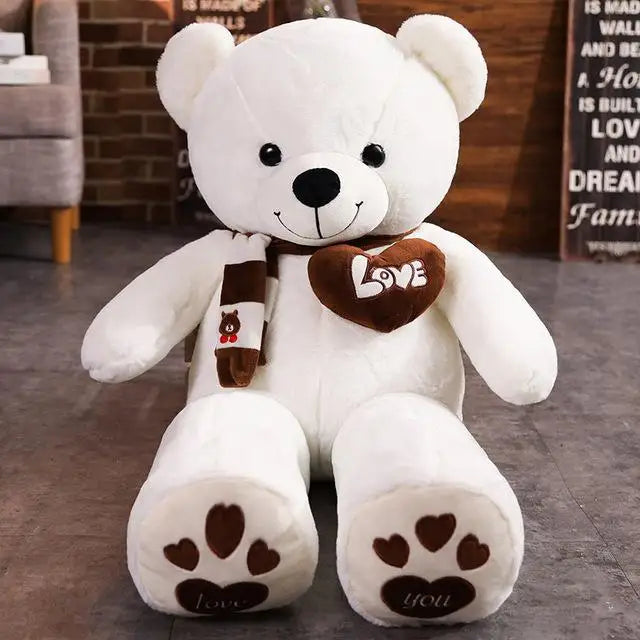 Ours en Peluche avec Écharpe – Jouet Doux pour Enfants, Bébés & Cadeaux