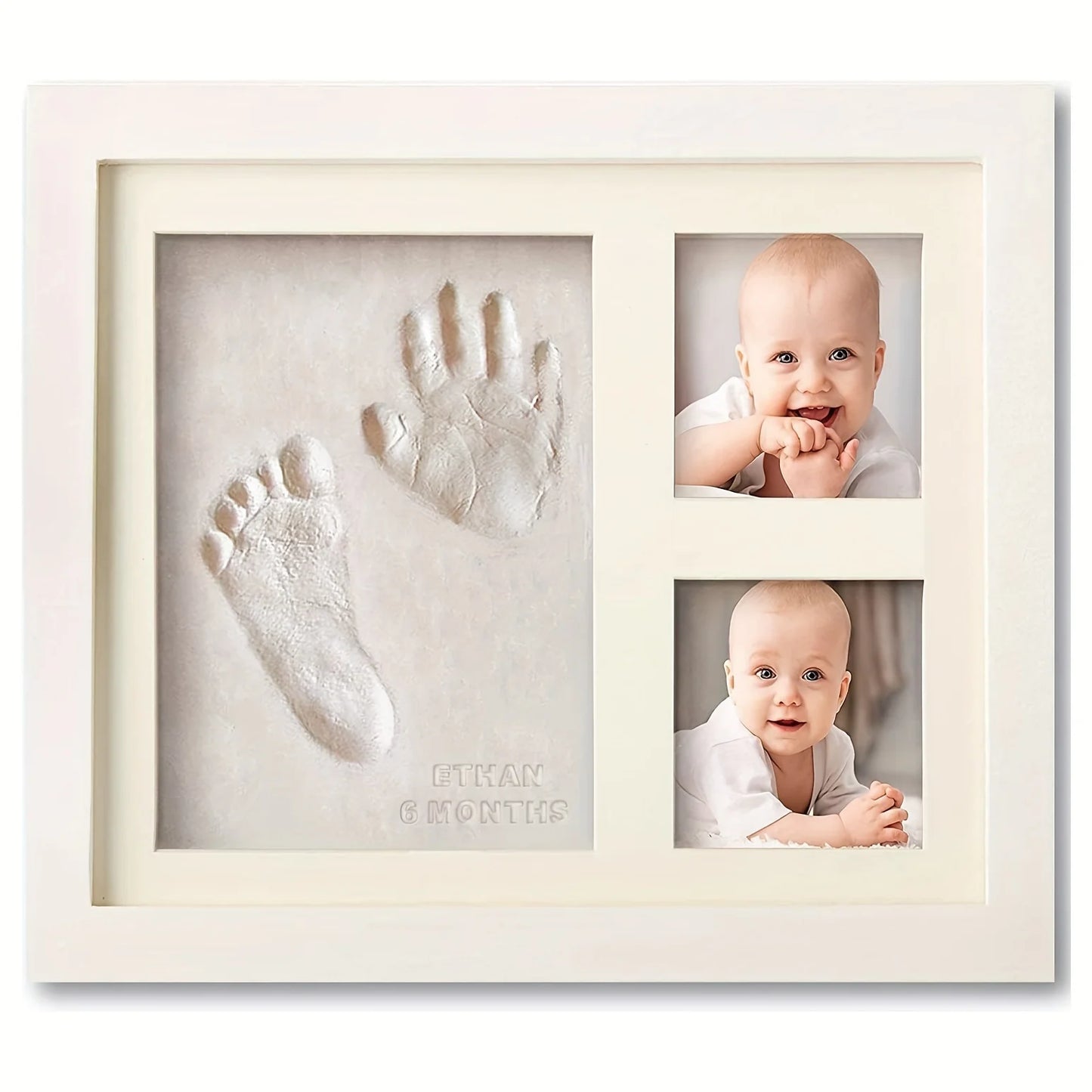 Cadre en Argile pour Empreintes de Mains et Pieds de Bébé – Kit Souvenir pour Garçons et Filles