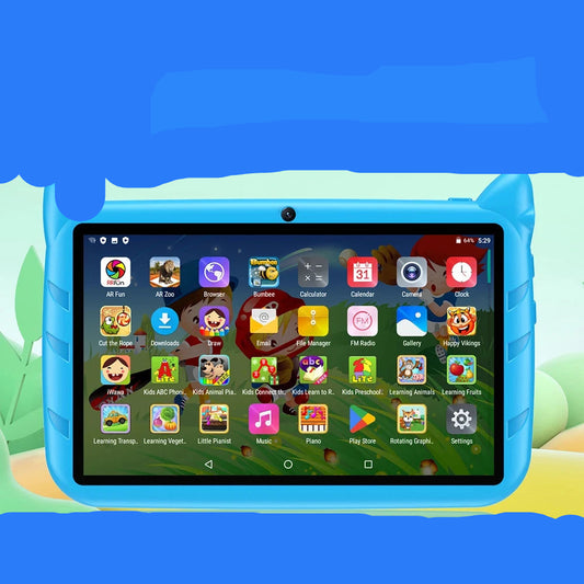Tablette enfant BDF 7" Android 13 – 4 Go + 64 Go, double appareil photo, WiFi, contrôle parental
