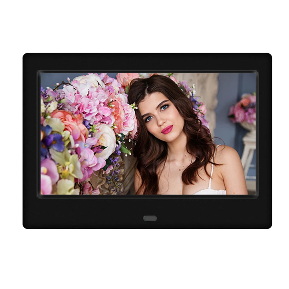 Cadre photo numérique LED HD 7 pouces avec télécommande