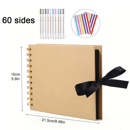 Album Mémoire DIY ZK20 – Livre Photo Kraft pour Mariages, Anniversaires et Occasions Spéciales