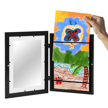 Cadre Magnétique pour Dessins d'Enfants – Ouverture Frontale pour Afficher Photos et Dessins