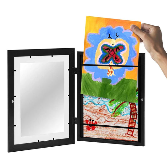 Cadre Magnétique pour Dessins d'Enfants – Ouverture Frontale pour Afficher Photos et Dessins
