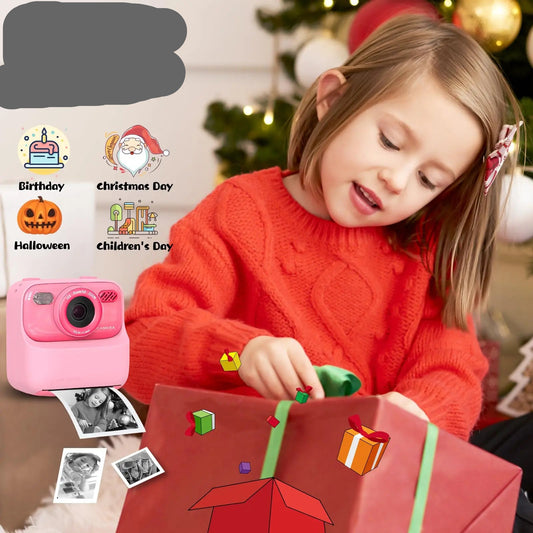 Appareil photo instantané pour enfants 1080P HD – Double objectif, selfie, 32 Go