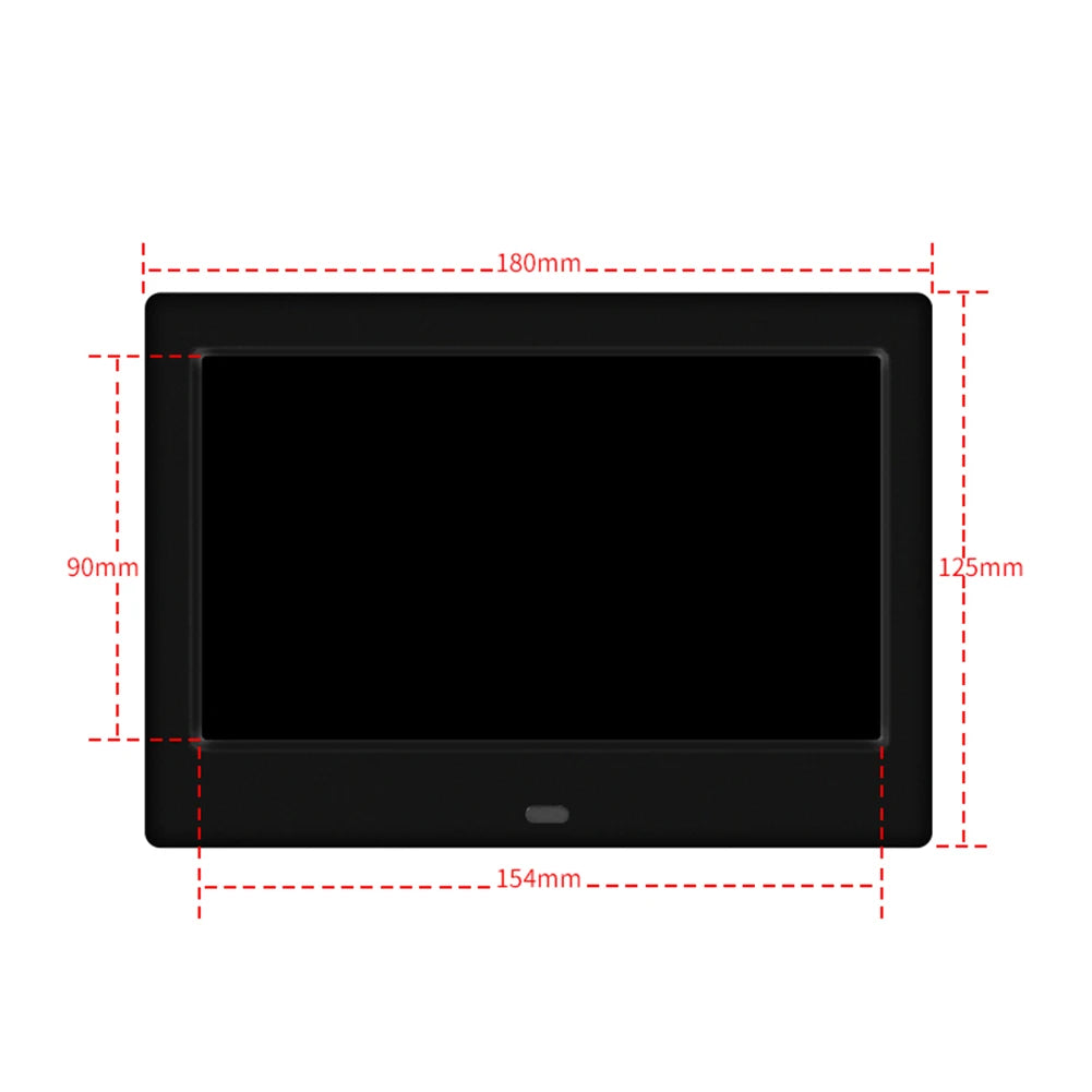 Cadre photo numérique LED HD 7 pouces avec télécommande