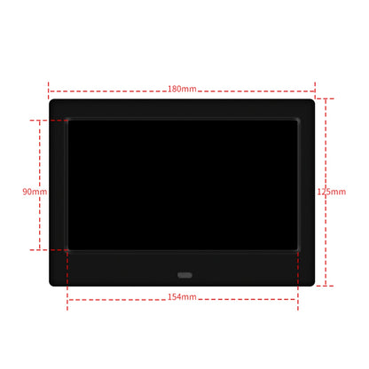 Cadre photo numérique LED HD 7 pouces avec télécommande