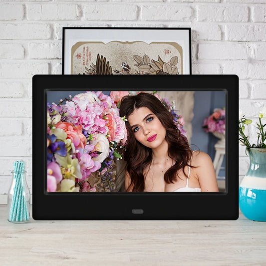 Cadre Photo Numérique LED HD 7 Pouces – Prise en Charge USB/SD/MMC/MS