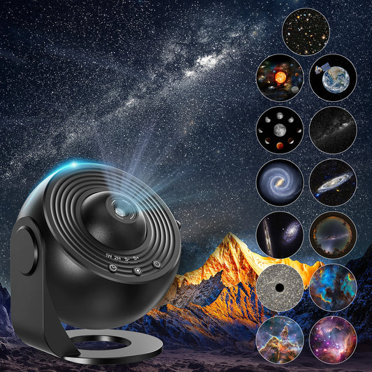 Projecteur d’Étoiles Galaxie avec Système Solaire & Lune – Veilleuse Planétarium pour Enfants