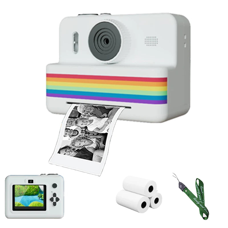 Appareil photo instantané pour enfants – Écran HD 2,8", impression thermique photo et vidéo