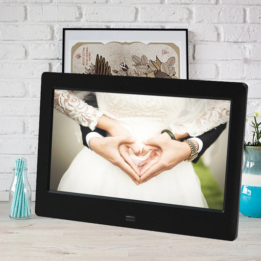 Cadre Photo Numérique LED HD 7 Pouces – Prise en Charge USB/SD/MMC/MS