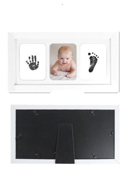 Kit Empreintes Mains et Pieds Bébé Nouveau-né – Tampon d’encre & Cadre photo souvenir