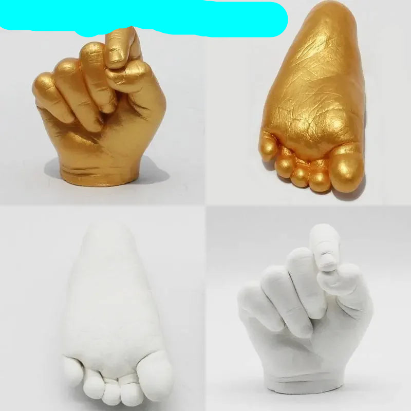 Kit de moulage plâtre mains et pieds bébé DIY – Ensemble de moulage souvenir pour décoration intérieure