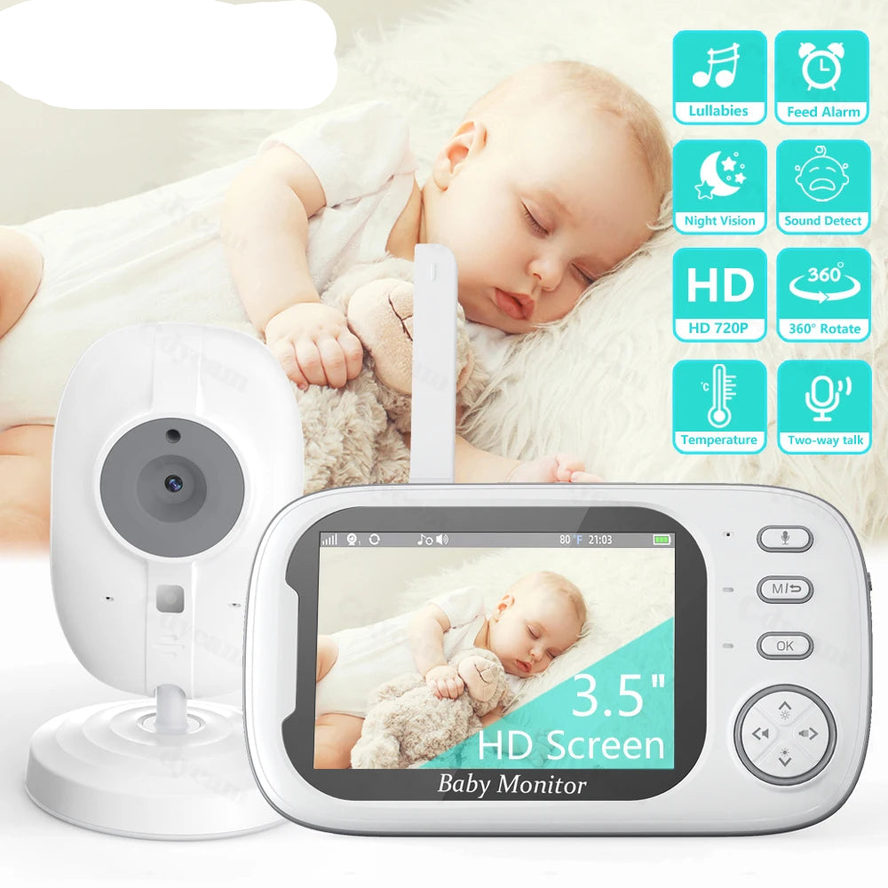 Moniteur vidéo bébé sans fil Cdycam 3,5" – Vision nocturne, audio bidirectionnel, capteur de température