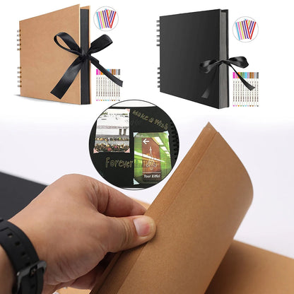 Album Mémoire DIY ZK20 – Livre Photo Kraft pour Mariages, Anniversaires et Occasions Spéciales