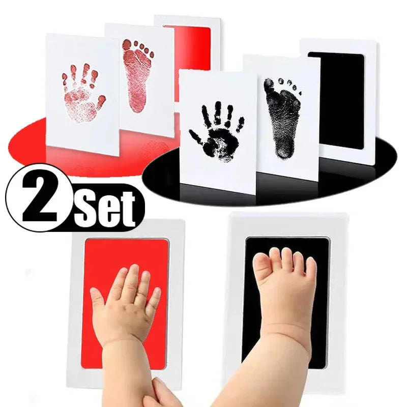 Lot de 2 Tampons sans Encre pour Empreintes de Mains et Pieds Bébé & Animal – Sûr et Non Toxique