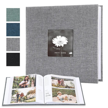 Album Photo en Lin 6 Pouces – Pages Intercalaires et Écriture Personnalisable