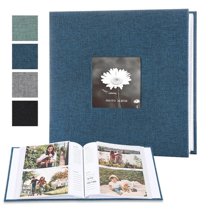 Album Photo en Lin 6 Pouces – Pages Intercalaires et Écriture Personnalisable