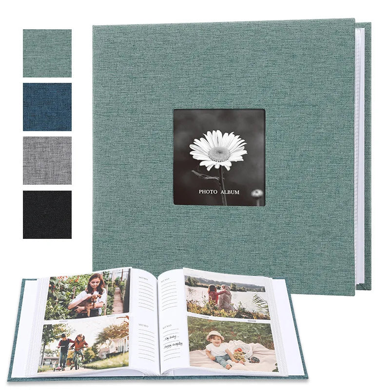 Album Photo en Lin 6 Pouces – Pages Intercalaires et Écriture Personnalisable