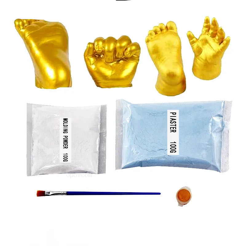 Kit de moulage plâtre mains et pieds bébé DIY – Ensemble de moulage souvenir pour décoration intérieure
