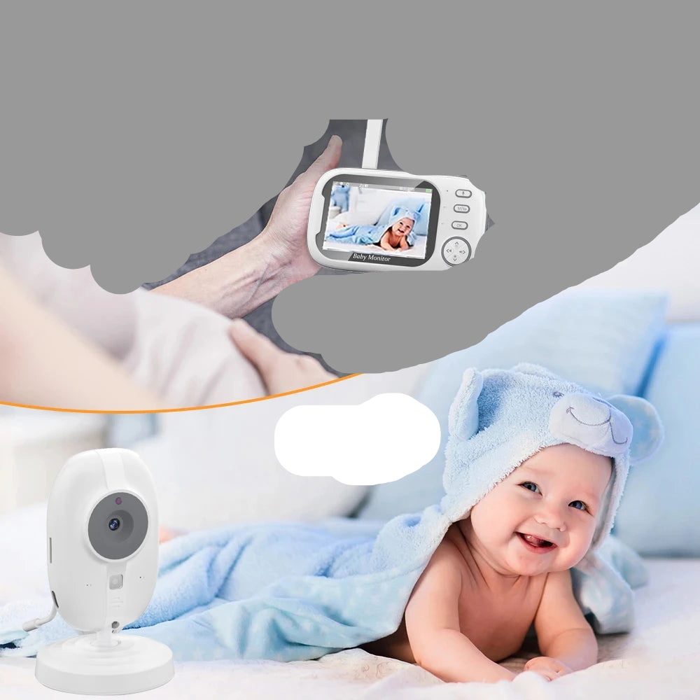 Moniteur vidéo bébé sans fil Cdycam 3,5" – Vision nocturne, audio bidirectionnel, capteur de température