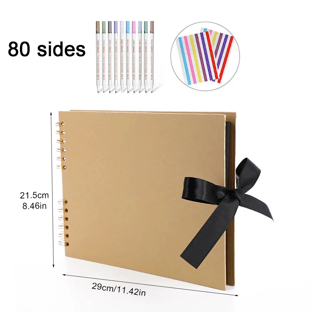 Album Mémoire DIY ZK20 – Livre Photo Kraft pour Mariages, Anniversaires et Occasions Spéciales