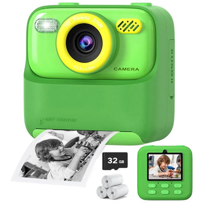 Appareil photo instantané pour enfants 1080P HD – Double objectif, selfie, 32 Go