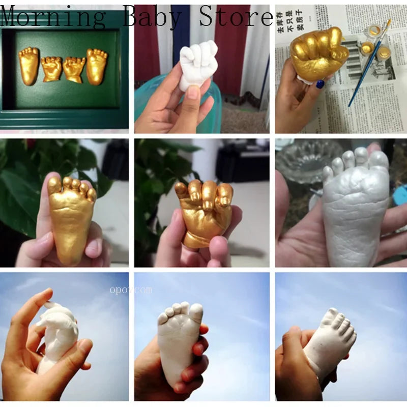 Kit de moulage plâtre mains et pieds bébé DIY – Ensemble de moulage souvenir pour décoration intérieure