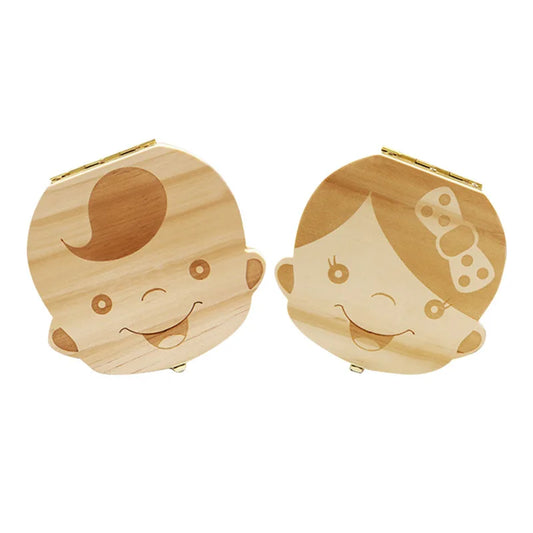 Boîte à Souvenirs en Bois pour Bébé – Rangement des Dents, Lanugo et Cordon Ombilical