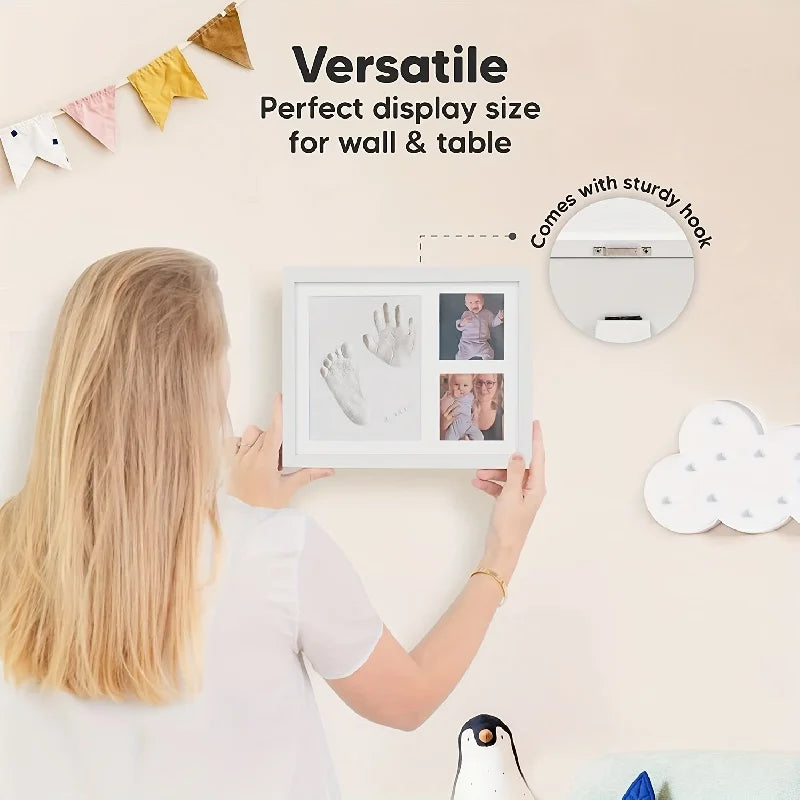 Cadre en Argile pour Empreintes de Mains et Pieds de Bébé – Kit Souvenir pour Garçons et Filles