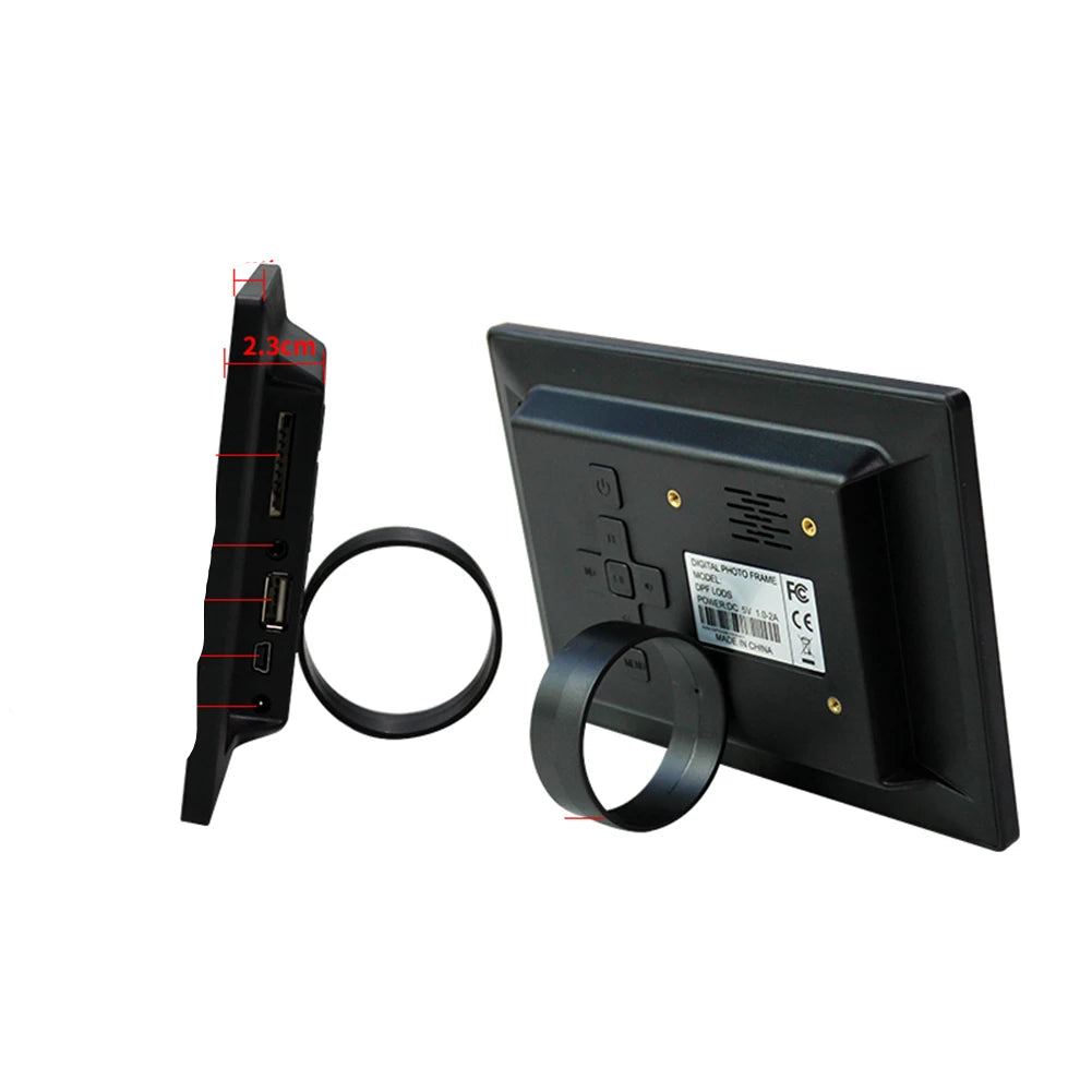 Cadre photo numérique LED HD 7 pouces avec télécommande