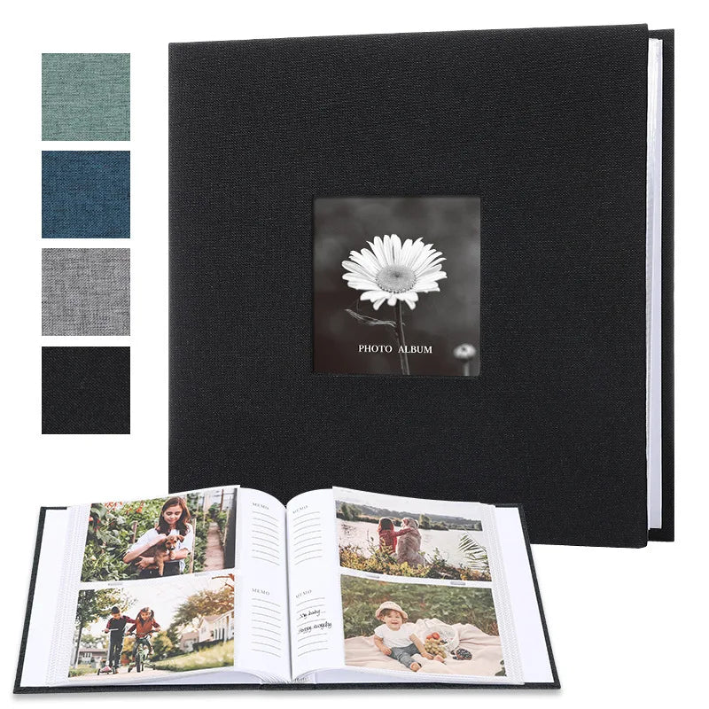 Album Photo en Lin 6 Pouces – Pages Intercalaires et Écriture Personnalisable
