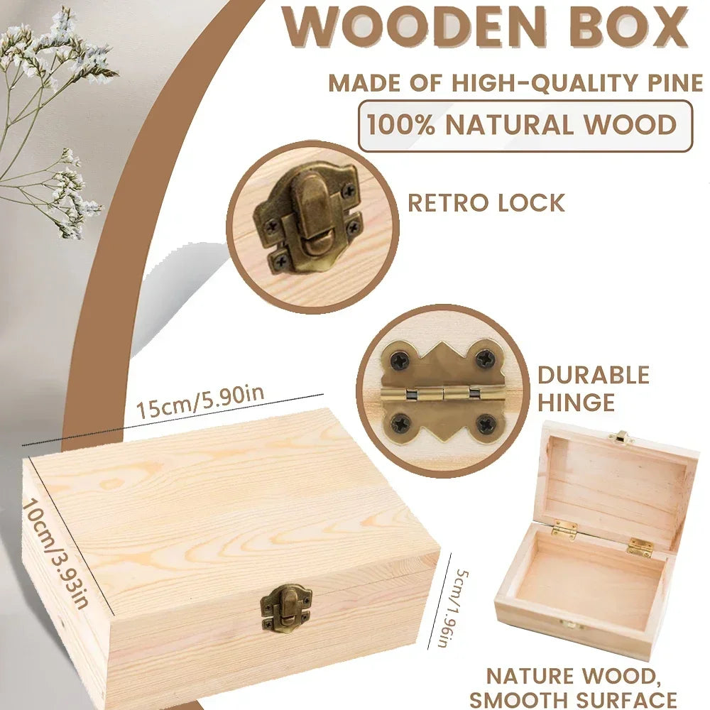 Boîte à Souvenirs Personnalisée Safari Animal pour Bébé – Cadeau en Bois pour Nouveau-né