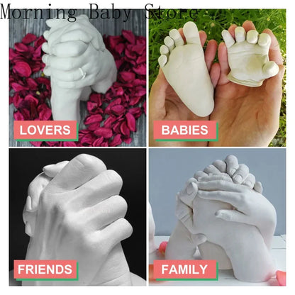 Kit de moulage plâtre mains et pieds bébé DIY – Ensemble de moulage souvenir pour décoration intérieure