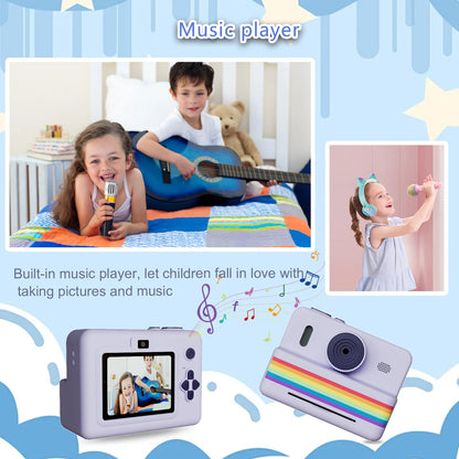 Appareil photo instantané pour enfants – Écran HD 2,8", impression thermique photo et vidéo